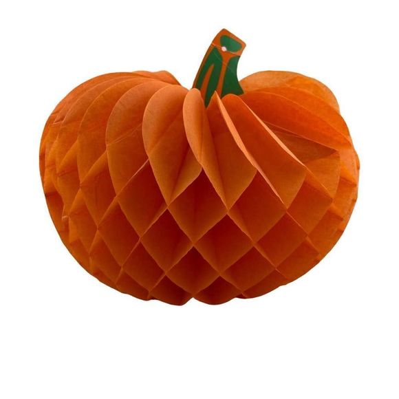 Vintage The Beistle Co Made In USA Halloween Thanksgiving Paper Folding‎ Pumpkin - Picture 1 of 5